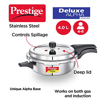 Prestige Deluxe Alpha Svachh 4 L Induction Bottom Pressure Cooker  (Stainless Steel) की तस्वीर