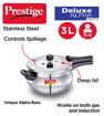 Prestige Deluxe Alpha Junior Handi 4.4 L Induction Bottom Pressure Cooker  (Stainless Steel) की तस्वीर