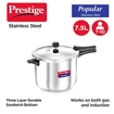 Prestige POPULAR STAINLESS STEEL PRESSURE COOKER 7.5 liter की तस्वीर