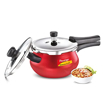 Picture of Prestige Deluxe Plus Silky Red 3 L Induction Bottom Pressure Cooker  (Aluminium)