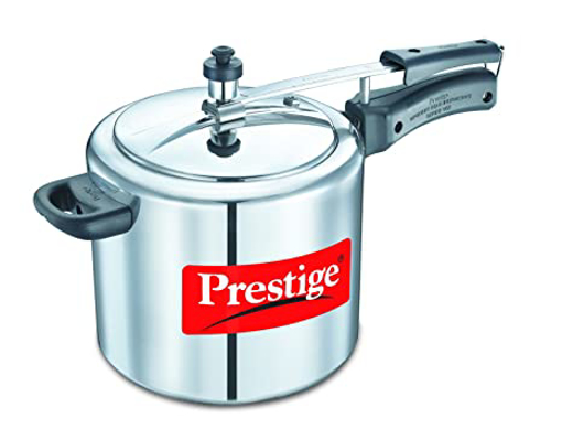 Prestige Nakshatra Aluminium Inner Lid Pressure Cooker, 6.5 Litres (Silver) की तस्वीर