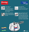 Picture of Prestige Nakshatra Cute Svachh 3 L Induction Bottom Pressure Cooker  (Stainless Steel)