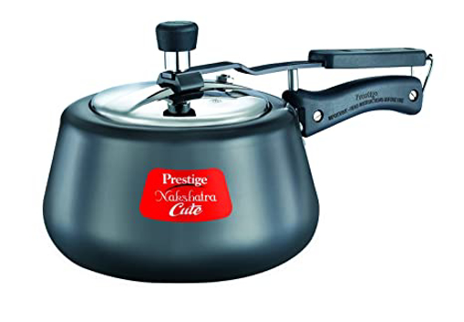 Picture of Prestige Nakshatra Cute Duo Svachh Hard Anodised 2 L Induction Bottom Pressure Cooker  (Hard Anodized, Stainless Steel)