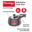 Picture of Prestige Nakshatra Cute Duo Svachh 3 L Induction Bottom Pressure Cooker  (Aluminium)