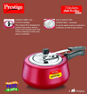 Prestige NAKSHATRA CUTE RED DUO SVACHH ALUMINIUM PRESSURE COOKER 3 L 3 L Induction Bottom Pressure Cooker  (Aluminium) की तस्वीर