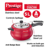 Picture of Prestige NAKSHATRA CUTE RED DUO SVACHH 5 L Induction Bottom Pressure Cooker  (Aluminium)