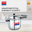 Picture of Prestige Nakshatra Alpha 7 L Induction Bottom Pressure Cooker  (Stainless Steel)