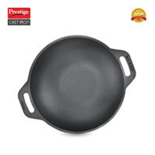 Picture of Prestige Cast Iron Kadhai 26 cm diameter 3.25 L capacity  (Cast Iron, Induction Bottom)