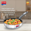 Picture of Prestige Platina Non-Stick Fry Pan 24 cm diameter 2.25 L capacity  (Stainless Steel, Non-stick, Induction Bottom)