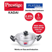 Picture of Prestige Platina Popular Kadhai 20 cm diameter with Lid 1.5 L capacity  (Stainless Steel, Induction Bottom)