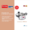 Picture of Prestige Platina Popular Casserole Pot 24 cm diameter 5.5 L capacity with Lid  (Stainless Steel, Induction Bottom)