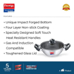 Picture of Prestige Platina Non-Stick Kadhai 24 cm diameter with Lid 2.8 L capacity  (Stainless Steel, Non-stick, Induction Bottom)