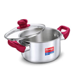 Picture of Prestige Platina Popular Pot 18 cm diameter 2 L capacity with Lid  (Stainless Steel, Induction Bottom)