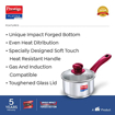 Picture of Prestige Platina Popular Sauce Pan 14 cm diameter with Lid 1 L capacity  (Stainless Steel, Induction Bottom)