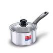 Picture of Prestige Platina Popular Sauce Pan 16 cm diameter with Lid 1.5 L capacity  (Stainless Steel, Induction Bottom)