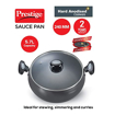 Picture of Prestige Hard Anodised Plus Sauce Pan 24 cm diameter with Lid 5.7 L capacity  (Hard Anodised, Induction Bottom)