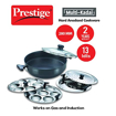 Picture of Prestige SS Multi kadai 28 cm with glass lid Induction & Standard Idli Maker  (4 Plates , 13 Idlis )