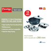 Picture of Prestige SS Multi kadai 28 cm with glass lid Induction & Standard Idli Maker  (4 Plates , 13 Idlis )