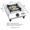 Picture of Prestige Prithvi Stainless Steel Manual Gas Stove  (1 Burners)