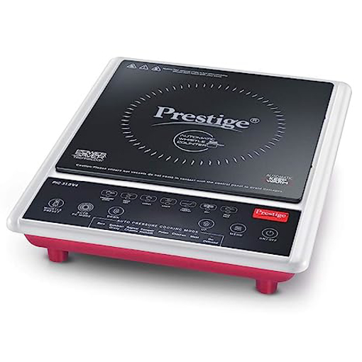 Picture of Prestige PIC 31.0 V4 Induction Cooktop  (White, Black, Maroon, Push Button)