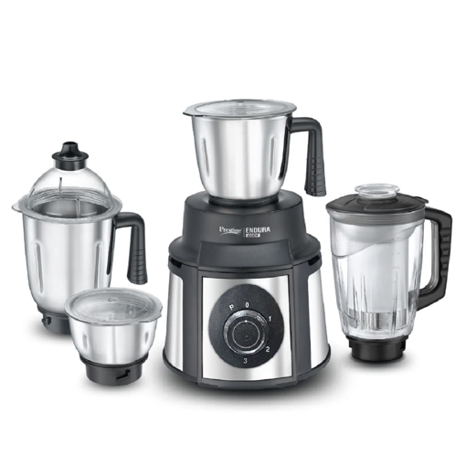 Picture of Prestige Endura 1000 Juicer Mixer Grinder (4 Jars, Black, Silver)