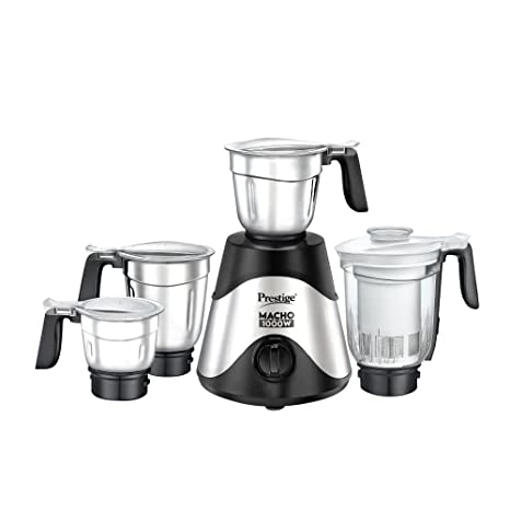 Picture of Prestige MACHO 1000W MACHO MIXER GRINDER 1000 Juicer Mixer Grinder (4 Jars, SILVER / BLACK)