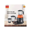 Picture of Prestige Stack-O-Mix 750 Mixer Grinder (3 Jars, Orange, Black)