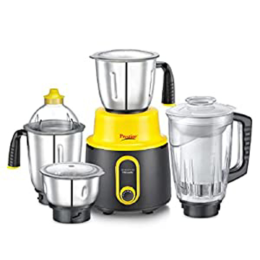 Picture of Prestige Delight Plus Mixer Grinder 750 W Mixer Grinder (4 Jars, Black and Yellow)