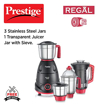 Picture of Prestige Regal_ 750 Juicer Mixer Grinder (4 Jars, Red and Black)