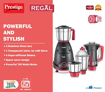 Picture of Prestige Regal_ 750 Juicer Mixer Grinder (4 Jars, Red and Black)