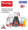 Picture of Prestige Super Nakshatra 750 Mixer Grinder (4 Jars, Black & Red)