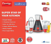 Picture of Prestige Super Nakshatra 750 Mixer Grinder (4 Jars, Black & Red)