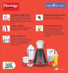 Picture of Prestige Super Nakshatra 750 Mixer Grinder (4 Jars, Black & Red)