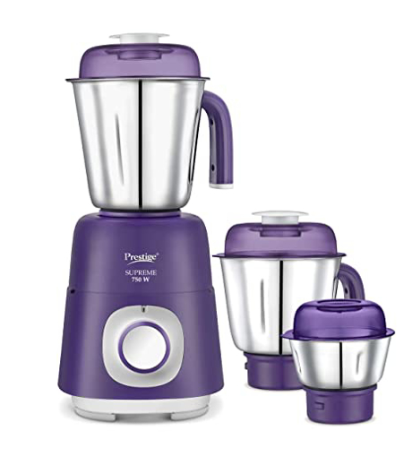 Picture of Prestige Supreme 750 Mixer Grinder (3 Jars, Violet)