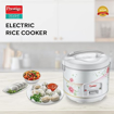 Picture of Prestige Delight 650 W PRCK 1.8 L Electric Rice Cooker with Steaming Feature  (1.8 L, White)