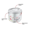 Picture of Prestige Delight 650 W PRCK 1.8 L Electric Rice Cooker with Steaming Feature  (1.8 L, White)