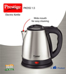 Picture of Prestige Electric Kettle PKOSS 1.5L Electric Kettle  (1.5 L, Silver, Black)