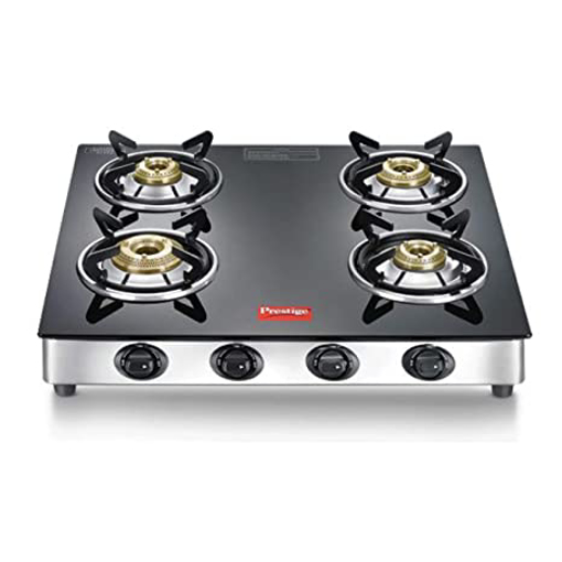 Prestige Marvel Plus GTM 04 SS Plus ISI Glass Manual Gas Stove  (4 Burners) की तस्वीर