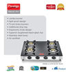 Picture of Prestige Marvel Plus GTM 04 SS Plus ISI Glass Manual Gas Stove  (4 Burners)