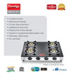 Prestige Marvel Plus GTM 04 SS Plus ISI Glass Manual Gas Stove  (4 Burners) की तस्वीर