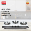 Picture of Prestige Desire Hob Top PHTD 03 Al Glass Automatic Hob  (3 Burners)