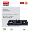 Prestige Edge Gas Table PEBS 03 L - Black, 3 Burner Gas Stove, Manual, Glass की तस्वीर