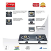 Prestige Royale Plus Glass Automatic Gas Stove  (2 Burners) की तस्वीर