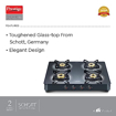 Picture of Prestige Gst Royale Plus Schott Glasstop Gt04, Open, Black, 4 Burner