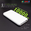 Picture of ERD PB-10KA Li-Polymer Power Bank | 10000mAh Single Input Ports | Compatible with Smartphones, Smart Watches, Neckbands & Other Devices | White