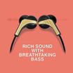 Picture of Fingers Sound Boomerang Gold Wired Headset  (Gold, In the Ear)