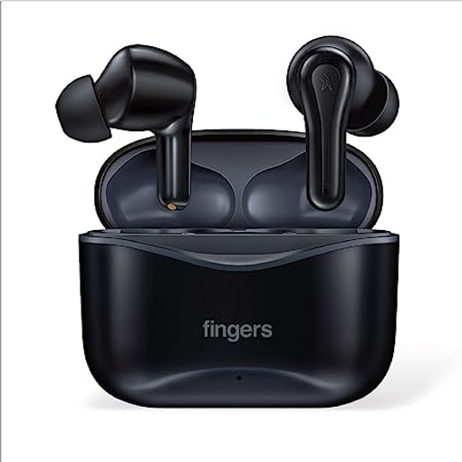 FINGERS Go-Hi Pods2 Bluetooth Headset  (Black, True Wireless) की तस्वीर