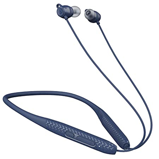 Picture of boAt Rockerz 255 Max with 60 Hours Playback, EQ Modes & Power Magnetic Earbuds Bluetooth Headset  (Space Blue, In the Ear)