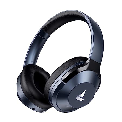 boAt Rockerz 751 ANC Hybrid Active Noise Cancelling Bluetooth Wireless Over Ear Headphones with Up to 65H Playtime, ASAP Charge, Ambient Sound Mode, Immersive Sound, Carry Pouch with mic (Bold Blue) की तस्वीर