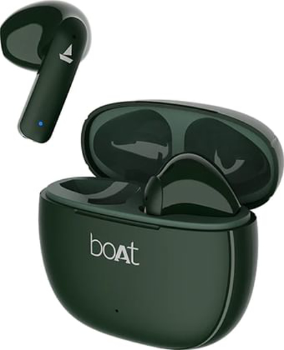 Picture of boAt Airdopes 100 with 50 Hours Playback, Quad Mics ENx Technology & Beast Mode Bluetooth Headset  (Emeraid Green, In the Ear)